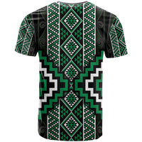 Jade Tukutuku Pattern Aotearoa T Shirt Niho Taniwha and Puhoro Motifs LT7 - Polynesian Pride