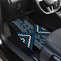 Azure Tukutuku Pattern Aotearoa Car Mats Niho Taniwha and Puhoro Motifs