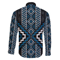 Azure Tukutuku Pattern Aotearoa Family Matching Puletasi and Hawaiian Shirt Niho Taniwha and Puhoro Motifs LT7 - Polynesian Pride