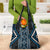 Azure Tukutuku Pattern Aotearoa Grocery Bag Niho Taniwha and Puhoro Motifs