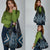 Azure Tukutuku Pattern Aotearoa Grocery Bag Niho Taniwha and Puhoro Motifs