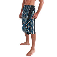 Azure Tukutuku Pattern Aotearoa Lavalava Niho Taniwha and Puhoro Motifs