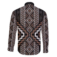Classic Tukutuku Pattern Aotearoa Family Matching Off Shoulder Maxi Dress and Hawaiian Shirt Niho Taniwha and Puhoro Motifs LT7 - Polynesian Pride