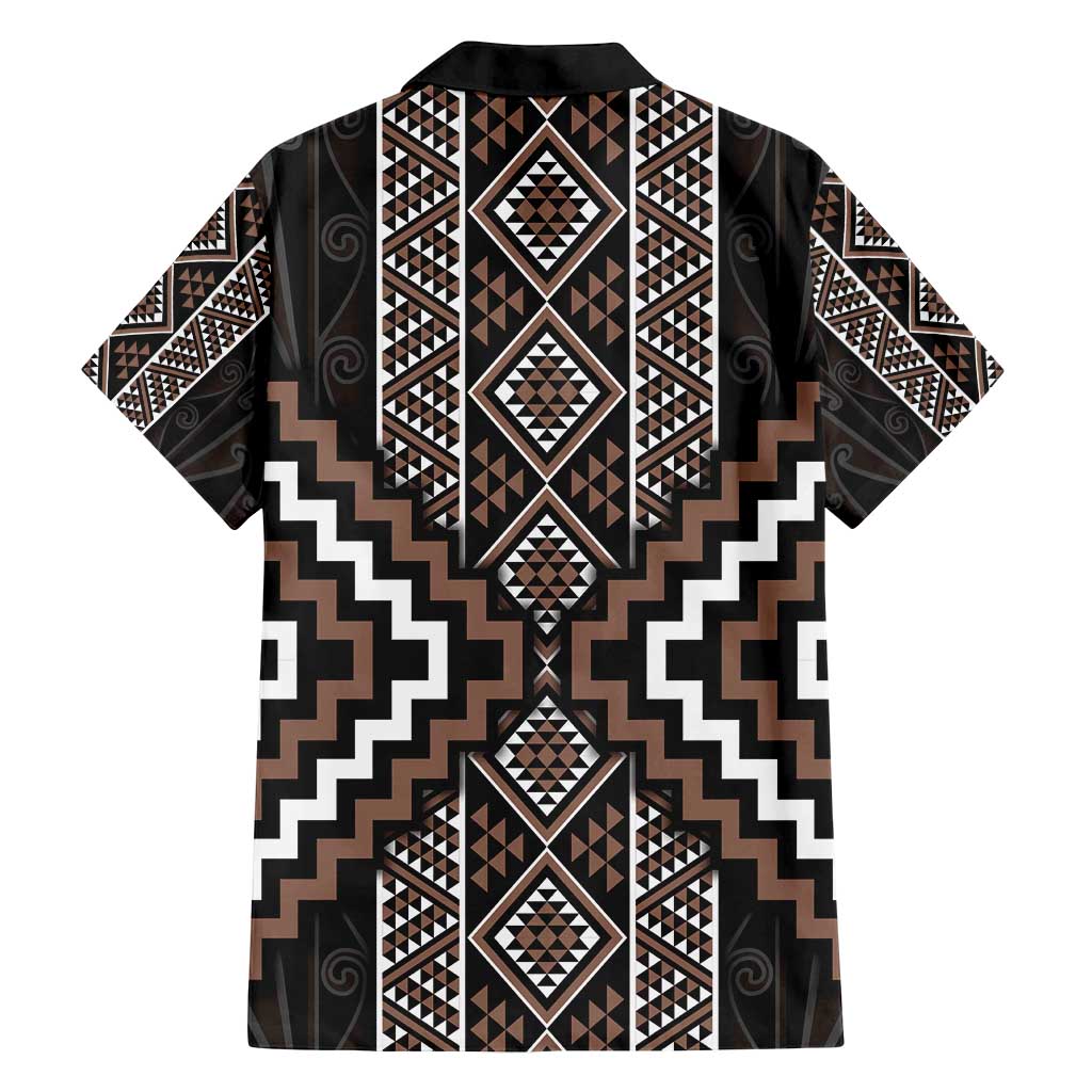 Classic Tukutuku Pattern Aotearoa Family Matching Puletasi and Hawaiian Shirt Niho Taniwha and Puhoro Motifs LT7 - Polynesian Pride