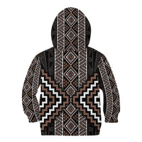 Classic Tukutuku Pattern Aotearoa Kid Hoodie Niho Taniwha and Puhoro Motifs