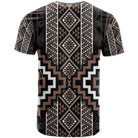 Classic Tukutuku Pattern Aotearoa T Shirt Niho Taniwha and Puhoro Motifs LT7 - Polynesian Pride