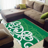 Pounamu Green Maori Area Rug Koru Kowhaiwhai LT7 - Polynesian Pride
