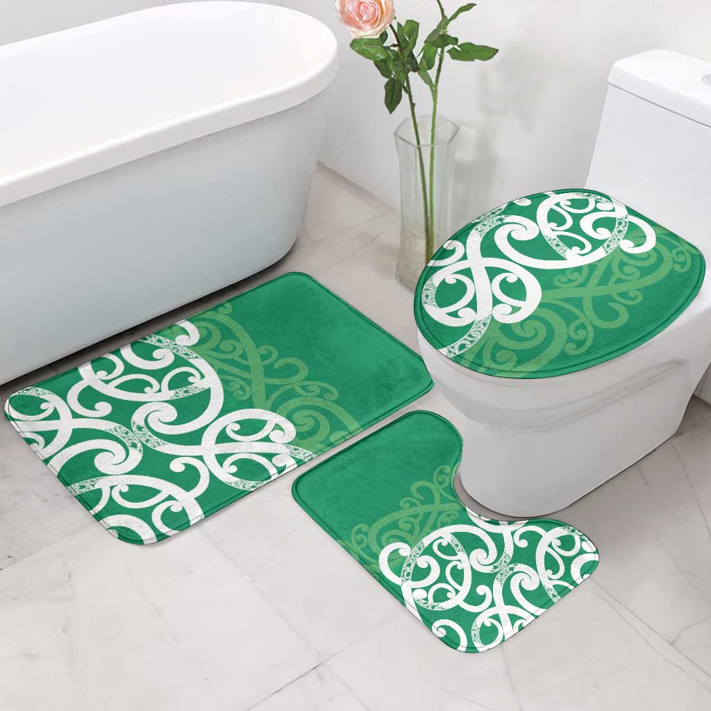 Pounamu Green Maori Bathroom Set Koru Kowhaiwhai LT7 - Polynesian Pride