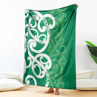 Pounamu Green Maori Blanket Koru Kowhaiwhai LT7 - Polynesian Pride