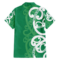 Pounamu Green Maori Family Matching Puletasi and Hawaiian Shirt Koru Kowhaiwhai LT7 - Polynesian Pride