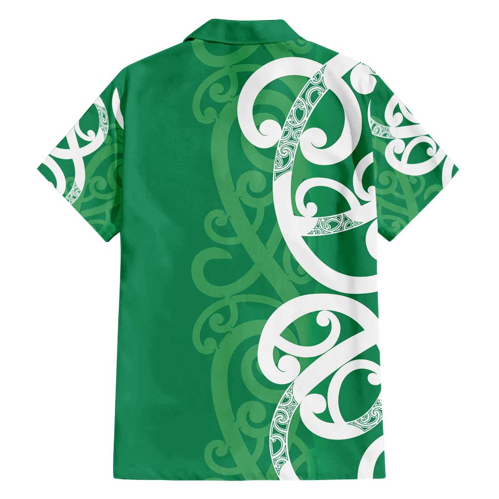 Pounamu Green Maori Family Matching Summer Maxi Dress and Hawaiian Shirt Koru Kowhaiwhai LT7 - Polynesian Pride