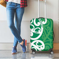 Pounamu Green Maori Luggage Cover Koru Kowhaiwhai LT7 - Polynesian Pride
