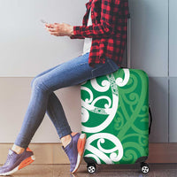 Pounamu Green Maori Luggage Cover Koru Kowhaiwhai LT7 - Polynesian Pride