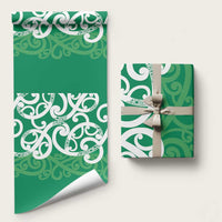 Pounamu Green Maori Wrapping Paper Koru Kowhaiwhai