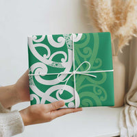 Pounamu Green Maori Wrapping Paper Koru Kowhaiwhai