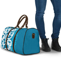 Azure Blue Maori Travel Bag Koru Kowhaiwhai LT7 - Polynesian Pride