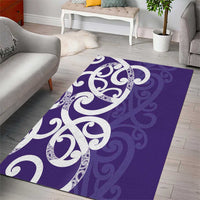 Violet Green Maori Area Rug Koru Kowhaiwhai LT7 - Polynesian Pride