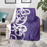 Violet Green Maori Blanket Koru Kowhaiwhai LT7 - Polynesian Pride