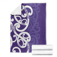 Violet Green Maori Blanket Koru Kowhaiwhai LT7 - Polynesian Pride