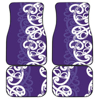 Violet Green Maori Car Mats Koru Kowhaiwhai LT7 - Polynesian Pride