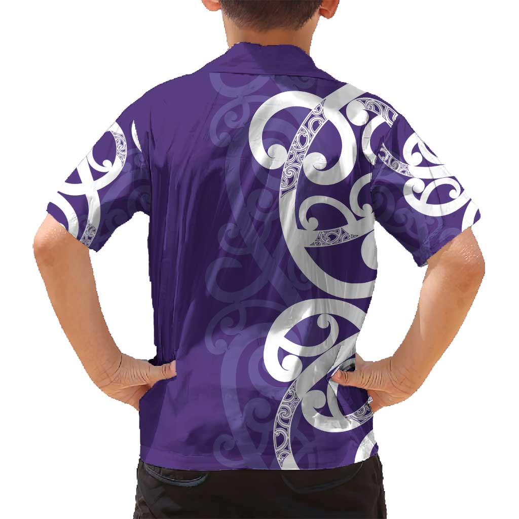 Violet Green Maori Family Matching Summer Maxi Dress and Hawaiian Shirt Koru Kowhaiwhai LT7 - Polynesian Pride