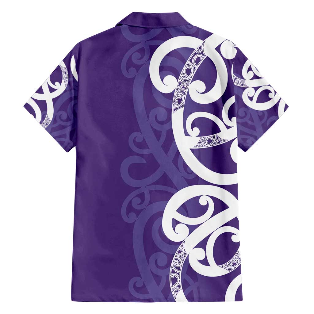 Violet Green Maori Family Matching Summer Maxi Dress and Hawaiian Shirt Koru Kowhaiwhai LT7 - Polynesian Pride