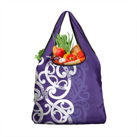 Violet Green Maori Grocery Bag Koru Kowhaiwhai LT7 1-pack One Size Violet - Polynesian Pride