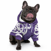 Violet Green Maori Pet Hoodie Koru Kowhaiwhai