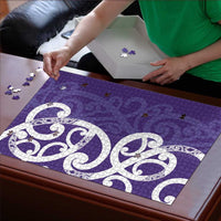 Violet Green Maori Puzzle Koru Kowhaiwhai - Polynesian Pride