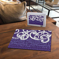 Violet Green Maori Puzzle Koru Kowhaiwhai - Polynesian Pride