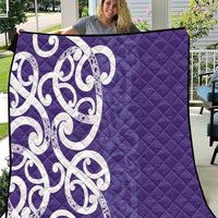 Violet Green Maori Quilt Koru Kowhaiwhai LT7 Violet - Polynesian Pride