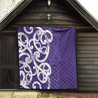 Violet Green Maori Quilt Koru Kowhaiwhai LT7 - Polynesian Pride