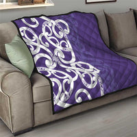 Violet Green Maori Quilt Koru Kowhaiwhai LT7 - Polynesian Pride