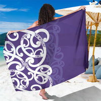 Violet Green Maori Sarong Koru Kowhaiwhai LT7 One Size 44 x 66 inches Violet - Polynesian Pride