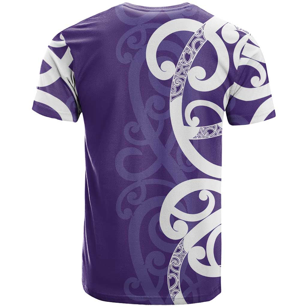 Violet Green Maori T Shirt Koru Kowhaiwhai LT7 - Polynesian Pride
