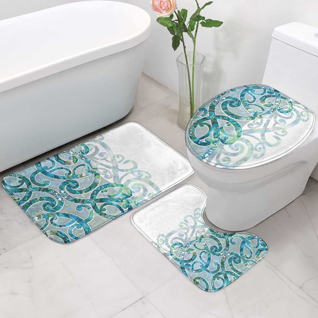 Paua Shell Maori Bathroom Set Koru Kowhaiwhai LT7 - Polynesian Pride