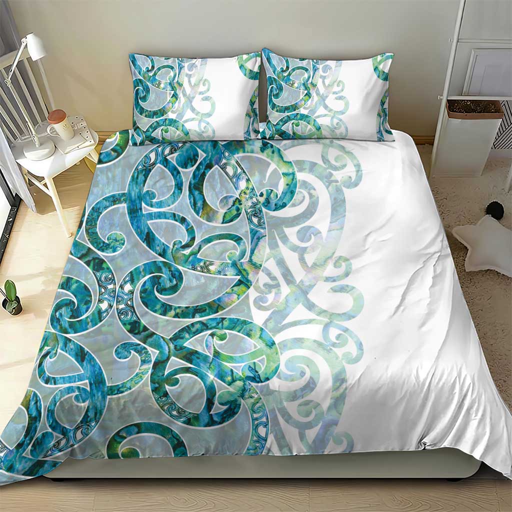 Paua Shell Maori Bedding Set Koru Kowhaiwhai - Polynesian Pride