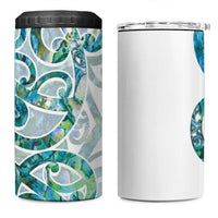 Paua Shell Maori 4 in 1 Can Cooler Tumbler Koru Kowhaiwhai - Polynesian Pride