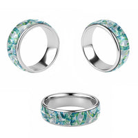 Paua Shell Maori Classic Ring Koru Kowhaiwhai