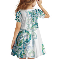 Paua Shell Maori Family Matching Long Sleeve Bodycon Dress and Hawaiian Shirt Koru Kowhaiwhai - Polynesian Pride