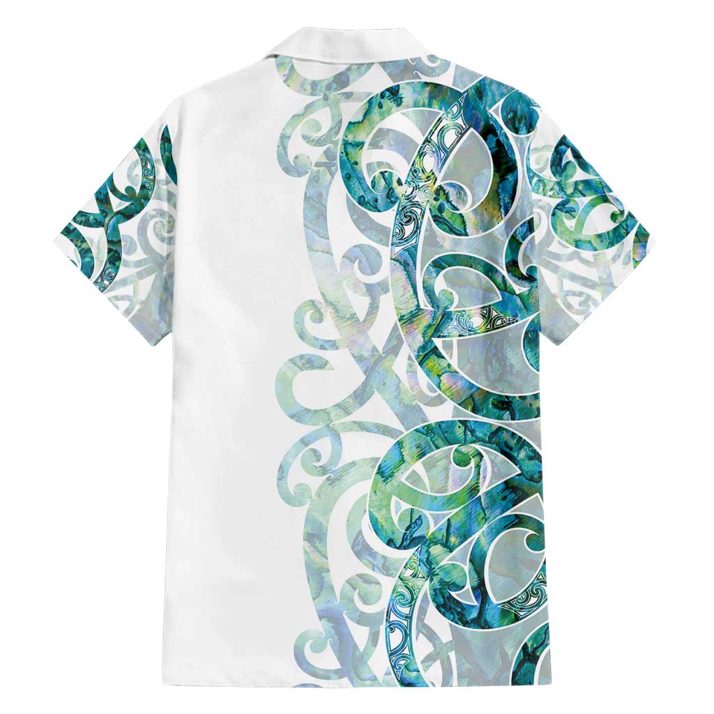 Paua Shell Maori Family Matching Puletasi and Hawaiian Shirt Koru Kowhaiwhai LT7 - Polynesian Pride