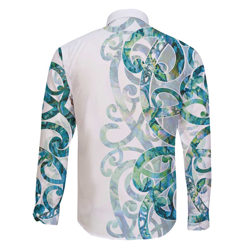 Paua Shell Maori Family Matching Tank Maxi Dress and Hawaiian Shirt Koru Kowhaiwhai LT7 - Polynesian Pride