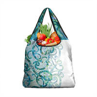 Paua Shell Maori Grocery Bag Koru Kowhaiwhai LT7 1-pack One Size White - Polynesian Pride