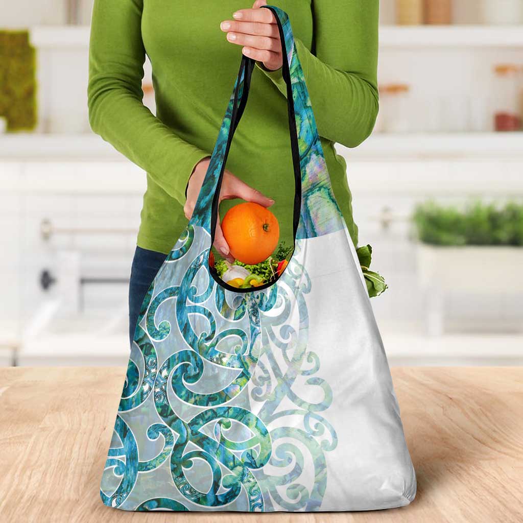 Paua Shell Maori Grocery Bag Koru Kowhaiwhai LT7 - Polynesian Pride