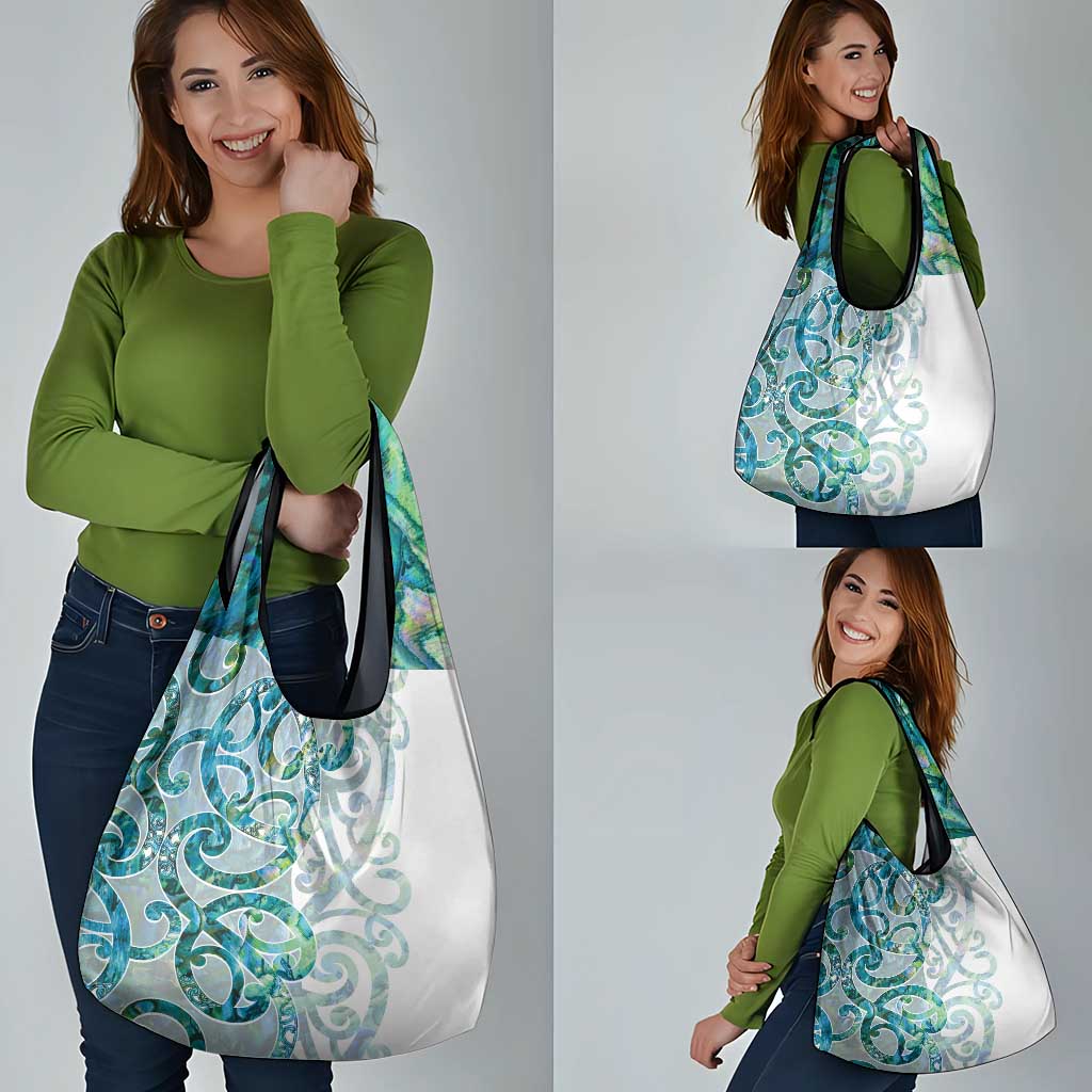 Paua Shell Maori Grocery Bag Koru Kowhaiwhai LT7 - Polynesian Pride