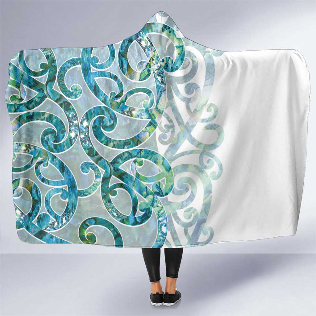 Paua Shell Maori Hooded Blanket Koru Kowhaiwhai - Polynesian Pride
