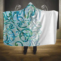 Paua Shell Maori Hooded Blanket Koru Kowhaiwhai - Polynesian Pride