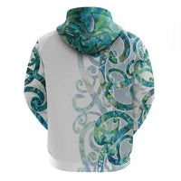 Paua Shell Maori Hoodie Koru Kowhaiwhai - Polynesian Pride