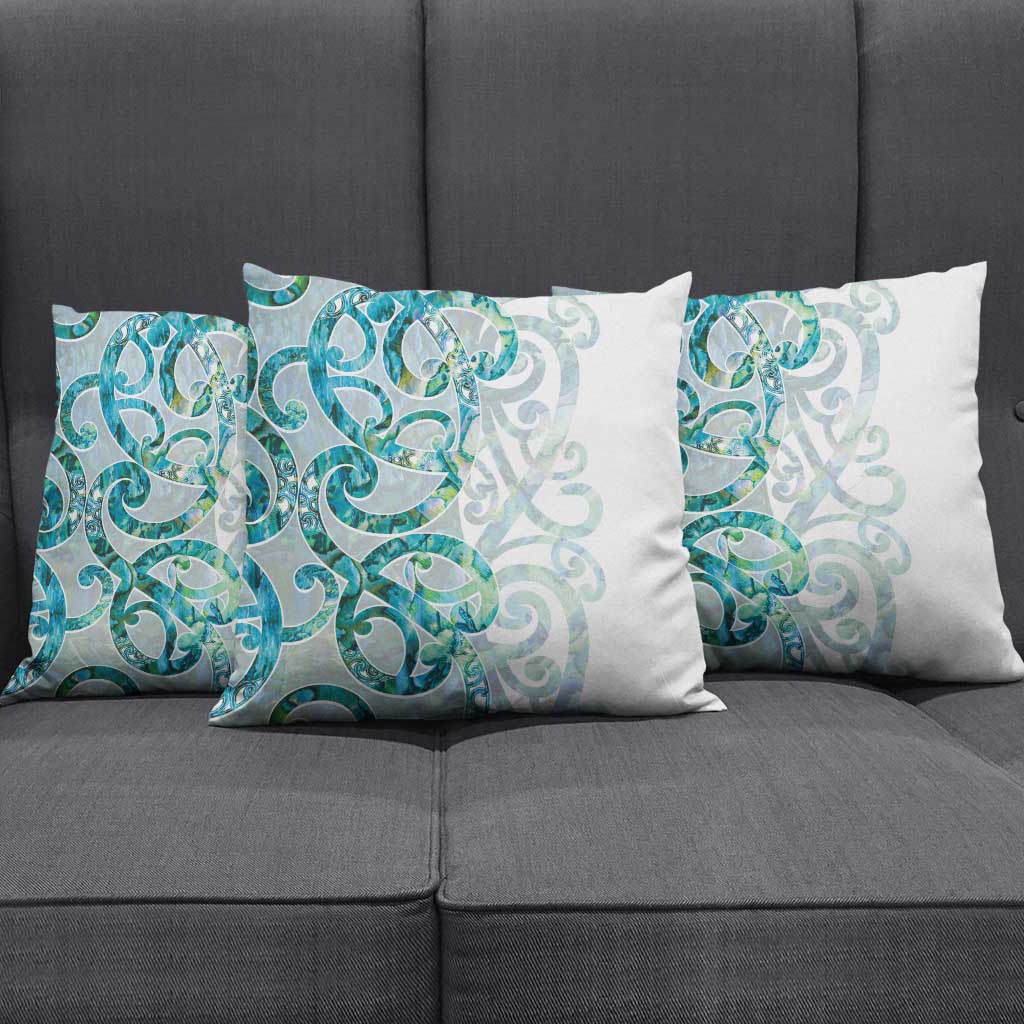 Paua Shell Maori Pillow Cover Koru Kowhaiwhai LT7 - Polynesian Pride
