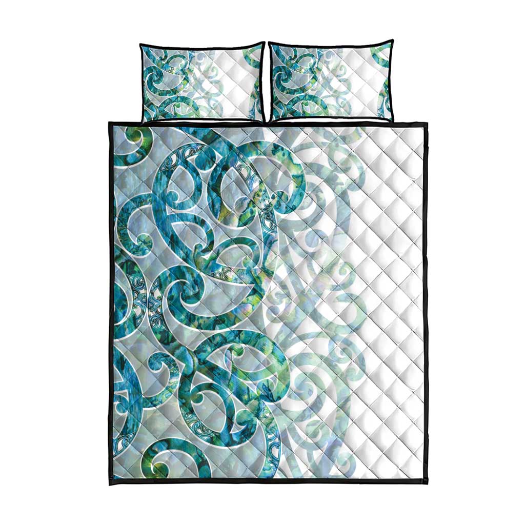Paua Shell Maori Quilt Bed Set Koru Kowhaiwhai - Polynesian Pride